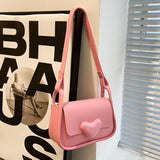 Women Crossbody Bag Love Clasp Shoulder Bag Casual Flap Messenger Handbag