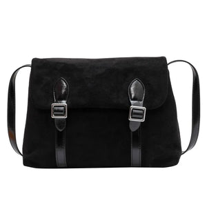 Vintage Crossbody Bag Faux Suede Leather Handbag