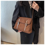 Vintage Crossbody Bag Faux Suede Leather Handbag