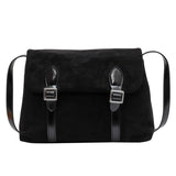 Vintage Crossbody Bag Faux Suede Leather Handbag