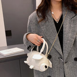 Plush Lamb Shape Crossbody Bag for Women