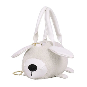 Plush Lamb Shape Crossbody Bag for Women