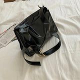 Retro Pu Leather Messenger Bag Large Capacity Shoulder Bag