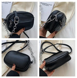 Women Crossbody Bag PU Leather Female Chain Messenger Bags Small Shoulder Handba