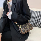 Leopard Crossbody Bag with Wide Strap for Women