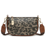 Leopard Crossbody Bag with Wide Strap for Women