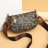 Leopard Crossbody Bag with Wide Strap for Women