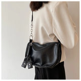 Women Crossbody Bag PU Leather Chain Messenger Bag Versatile Large Capacity