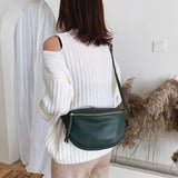 Women Crossbody Bag PU Leather Waist Bags Female Shoulder Handbag