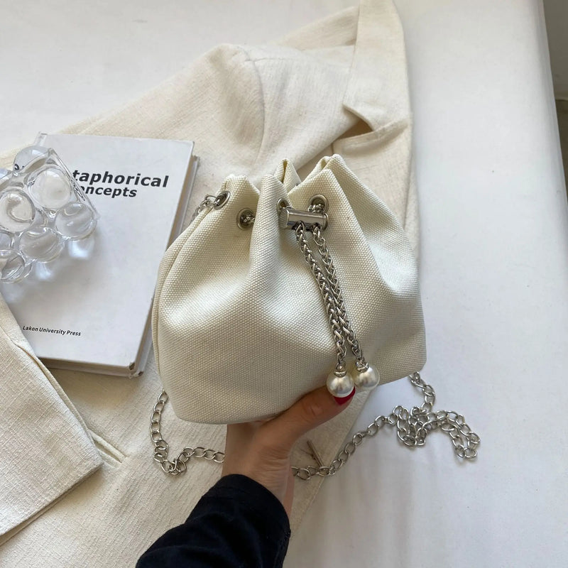 Women Crossbody Bag Small Chain Messenger Bags Canvas Purse Bag