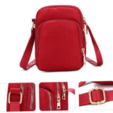 Women Crossbody Bag Zipper Shoulder Bag Handbag Wrist Purse
