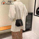 Women Drawstring Crossbody Bag Winter Handbag