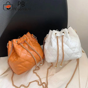 Women Drawstring Crossbody Bag Winter Handbag