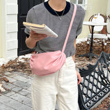 Women Crossbody Bags Ruffled Purse Bag Soft Leather Messenger Bags