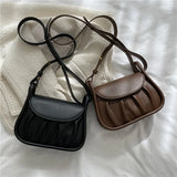 Solid Crossbody Bag for Women - Shoulder Handbag Purse Messenger Bags