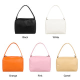 Women Crossbody Shoulder Bag PU Leather Solid Ladies Pleated Multifunctional Bag