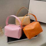 Women Crossbody Shoulder Bag PU Leather Solid Ladies Pleated Multifunctional Bag