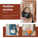 Women Crossbody Shoulder Bag PU Leather Solid Ladies Pleated Multifunctional Bag