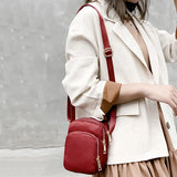 Women Crossbody Zipper Phone Shoulder Bag Multifunction Handbag