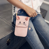 Mouse Small Square Messenger Bag Women's PU Leather Handbag