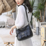 Women Vintage Hand Bag Female Travel Soft PU Pure Crossbody Bag