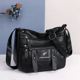 Women Vintage Hand Bag Female Travel Soft PU Pure Crossbody Bag