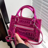 Mini Crossbody Stone Pattern Shoulder Bag Green