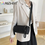 Diamond Lattice Leather Pillow Bag Female Shoulder Crossbody Handbag