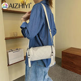 Diamond Lattice Leather Pillow Bag Female Shoulder Crossbody Handbag