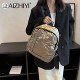 Waterproof Women's Down Cotton School Backpack for Winter