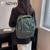 Waterproof Women's Down Cotton School Backpack for Winter