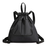 Women Drawstring Bag Backpack Durable School Backpack Portable Foldable Bag