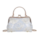 Floral Evening Bag Embroidered Women's Party Clutch Chain Messenger