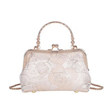 Floral Evening Bag Embroidered Women's Party Clutch Chain Messenger
