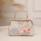 Floral Evening Bag Embroidered Women's Party Clutch Chain Messenger