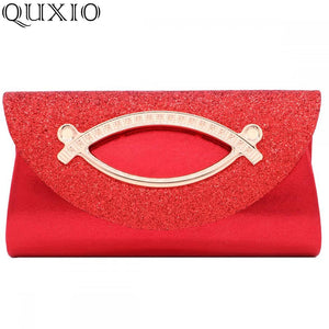 Diamond Sequin Clutch Red Wedding Purse Lady Party Clutches