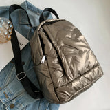 Waterproof Solid Color Female Backpack for Students