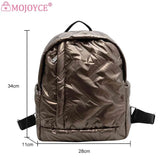 Waterproof School Backpack for Women Students Quilted Zipper Casual Bag