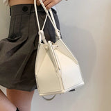 Women Summer Bucket Bag PU Leather Shoulder Bags Crossbody Messenger Totes