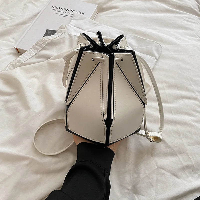 Women Summer Bucket Bag PU Leather Shoulder Bags Crossbody Messenger Totes