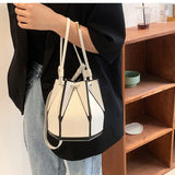 Women Summer Bucket Bag PU Leather Shoulder Bags Crossbody Messenger Totes