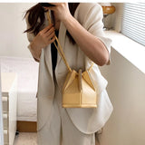 Women Summer Bucket Bag PU Leather Shoulder Bags Crossbody Messenger Totes