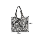 Women Forest Jacquard Canvas Shoulder Shopping Bag Casual Ladies Summer Beach