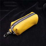 Leather Car Keychain Cover Zipper Case Key Bag Key Chain Pouch Key Holder