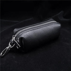 Leather Car Keychain Cover Zipper Case Key Bag Key Chain Pouch Key Holder