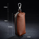 Leather Car Keychain Cover Zipper Case Key Bag Key Chain Pouch Key Holder