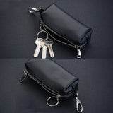 Leather Car Keychain Cover Zipper Case Key Bag Key Chain Pouch Key Holder
