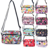 Waterproof Nylon Tsum Flower Crossbody Shoulder Bag for Women Girls