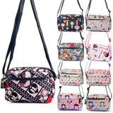 Waterproof Nylon Tsum Flower Crossbody Shoulder Bag for Women Girls