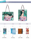 Waterproof Nylon Tsum Flower Crossbody Shoulder Bag for Women Girls